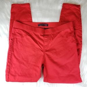 No Boundaries Red Pull On Jeans Juniors L